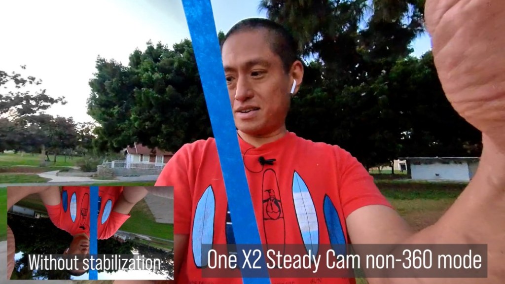 Steady Cam horizon lock can level a camera even if it is upside down